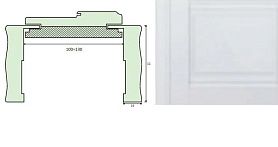 Наличник фигурный телескопический Престиж 2250х110х24мм для дверей Profil Doors серия U, Аляска